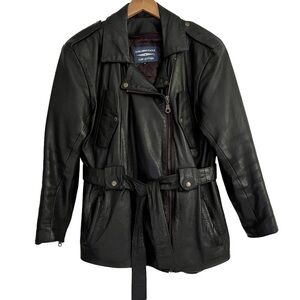 Screaming Eagle Genuine Leather Belted Jacket